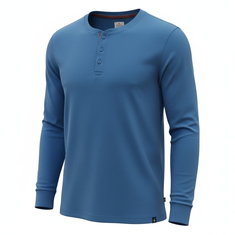 Copper & Oak -NWOT Blue Or Gray Long Sleeve Henley, Lite Weight Sweatshirt XXL